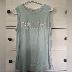 Calvin Klein Green Sleeveless Muscle Tee